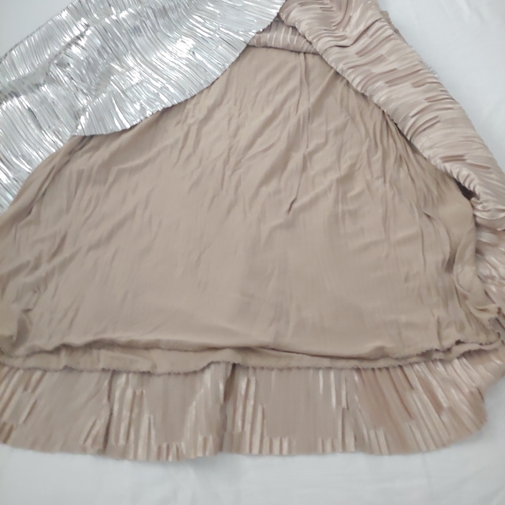 Anthro Maeve. Metallic pleated midi/maxi skirt. - Picture 5 of 11
